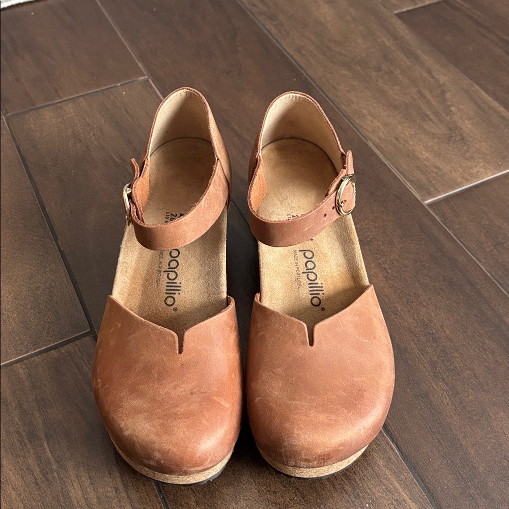 Birkenstock Papillio Mary Wedge Sandals - Leather EUC